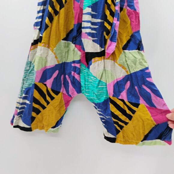 Das Meninas Girls Sleeveless Floral Romper Multicolor Button Front 8Years - Picture 5 of 10